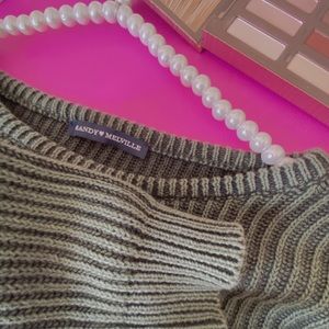 Brandy Melville green knit sweater cute